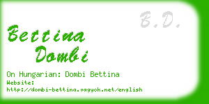 bettina dombi business card